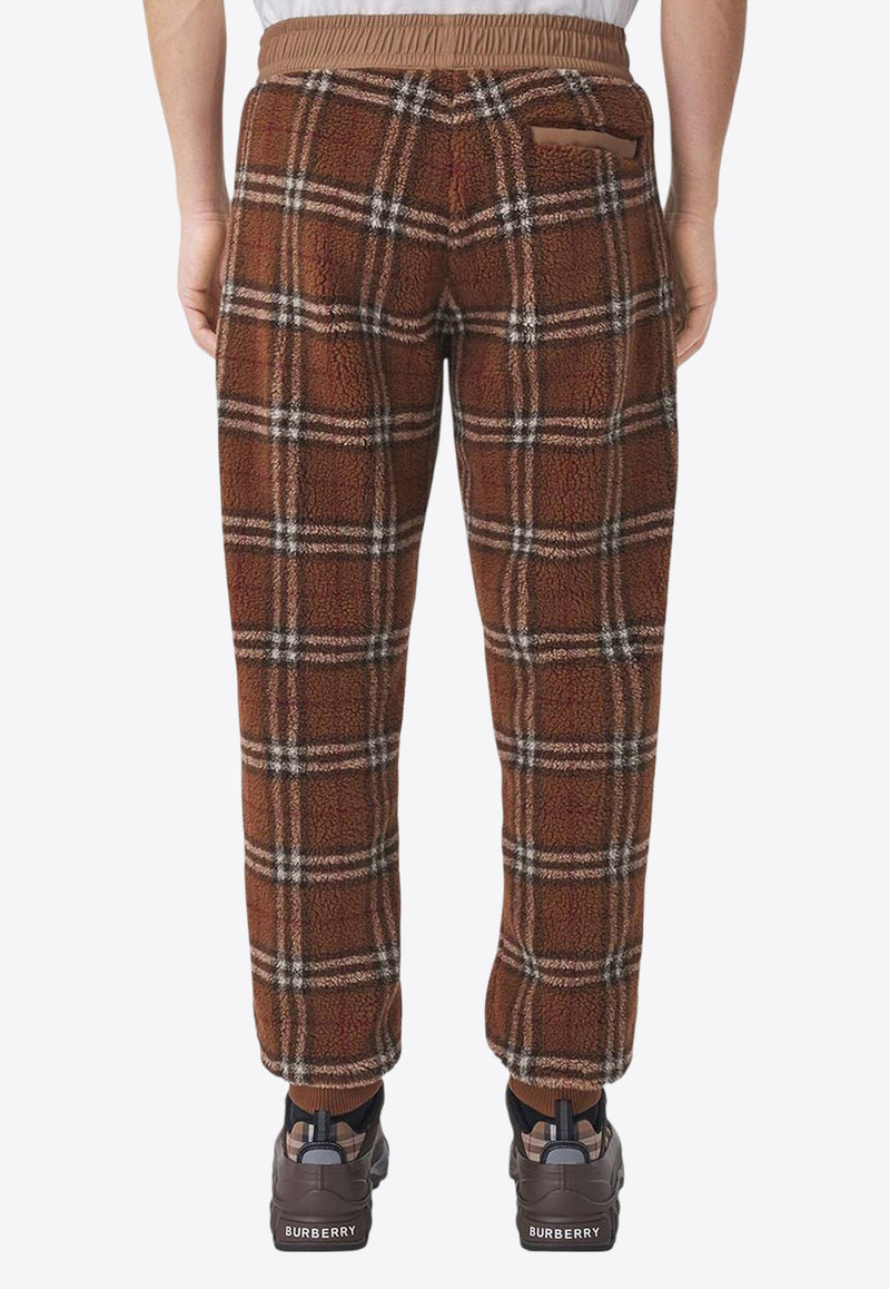 Burberry Checked Track Pants Brown 8047870_80364