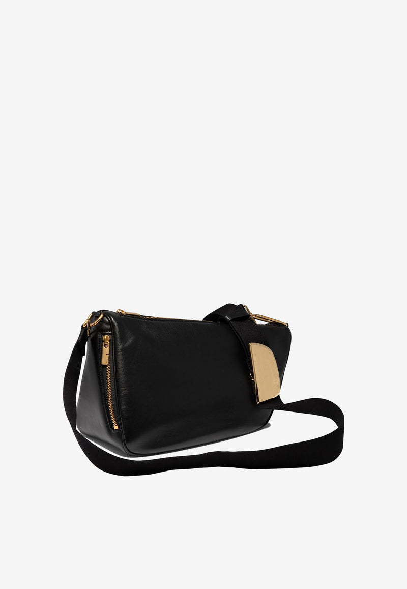 Burberry Shield Leather Shoulder Bag  Black 8088938_80252