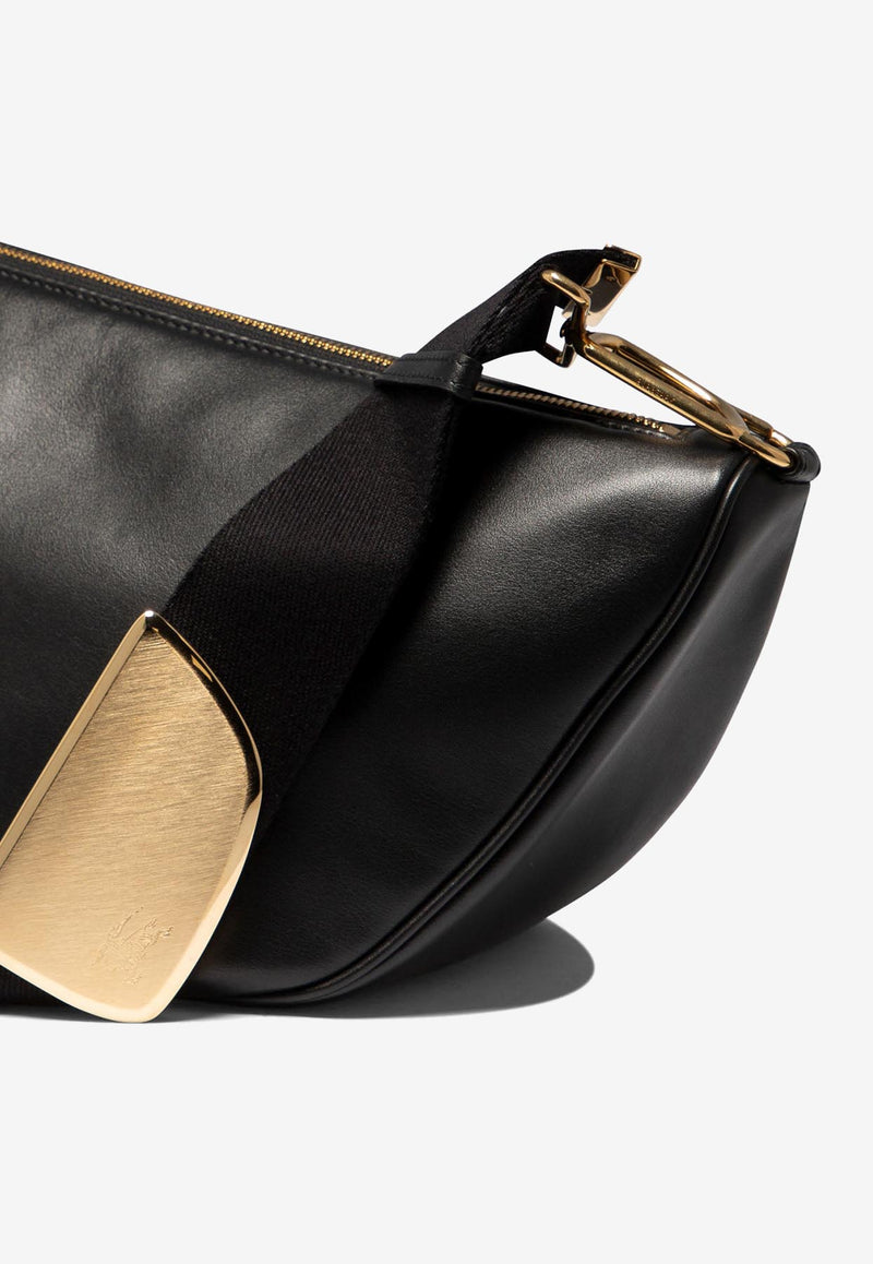 Burberry Shield Leather Shoulder Bag  Black 8088938_80252