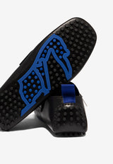 Burberry Motor Zip Leather Loafers  Black 8088131_80322