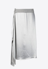 Fendi Satin Draped Midi Skirt Gray FQ7449ANQ9F0RTU_80268
