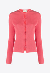 Fendi FF Knitted Cardigan Pink FZC963ANJBF1K9Y_80313