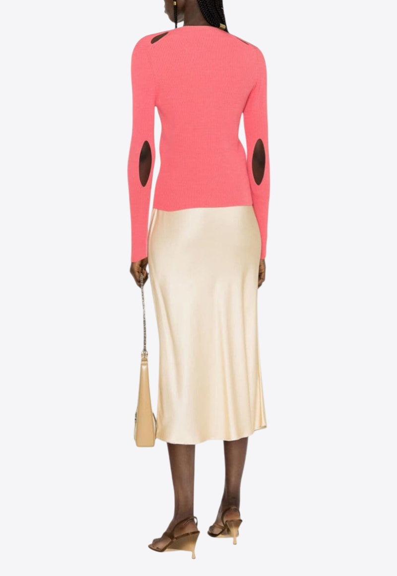 Fendi FF Knitted Cardigan Pink FZC963ANJBF1K9Y_80313