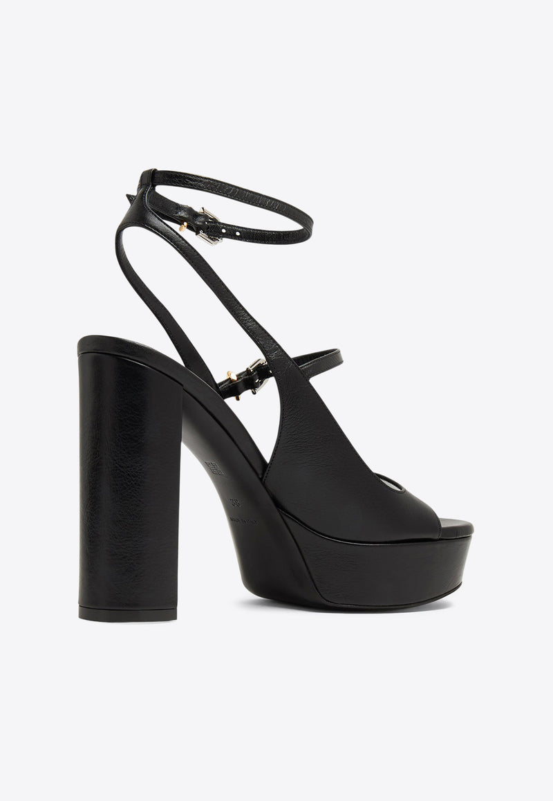 Givenchy Voyou 115 Leather Platform Sandals Black BE307VE1SS001_80306