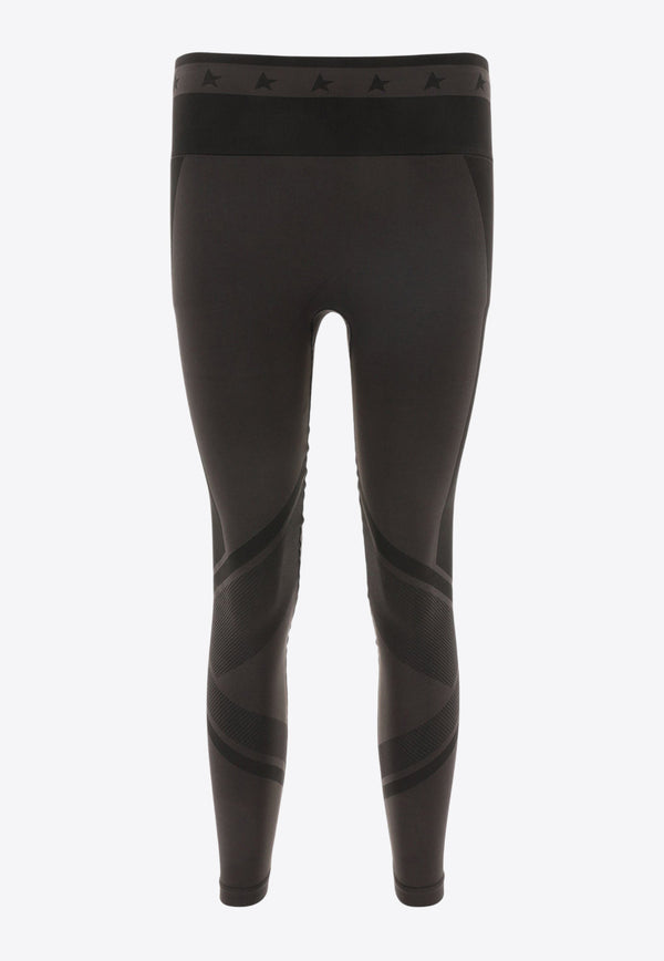Golden Goose DB Star Motif Two-Tone Leggings Black GWP01364P00109790289_80251