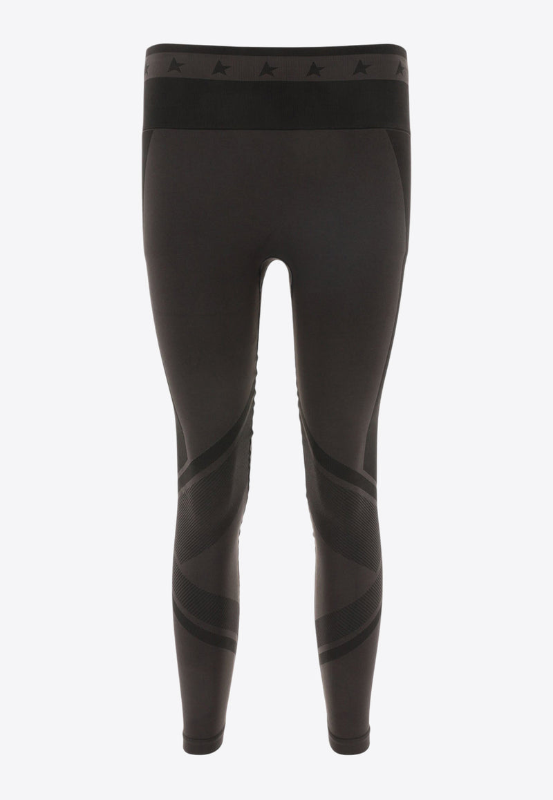 Golden Goose DB Star Motif Two-Tone Leggings Black GWP01364P00109790289_80251