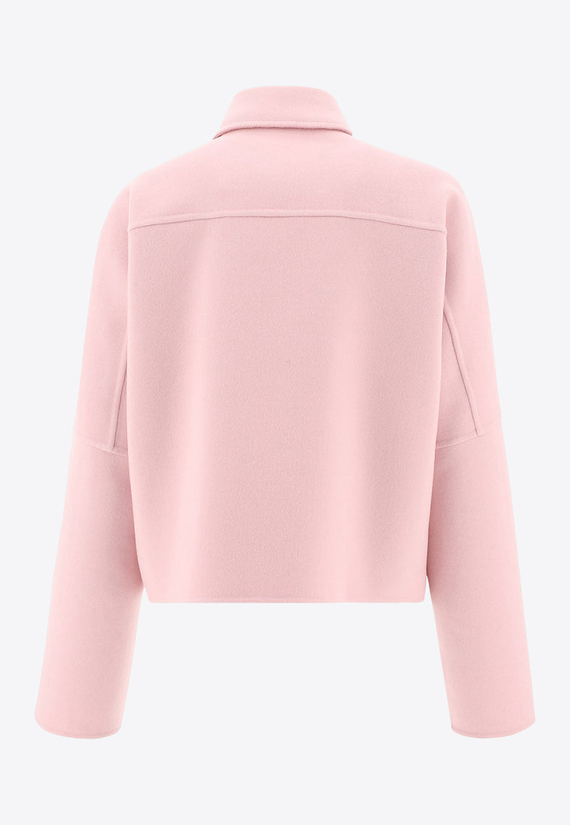 Jil Sander Double-Breasted Cropped Jacket Pink J01BN0107J40035680_80231