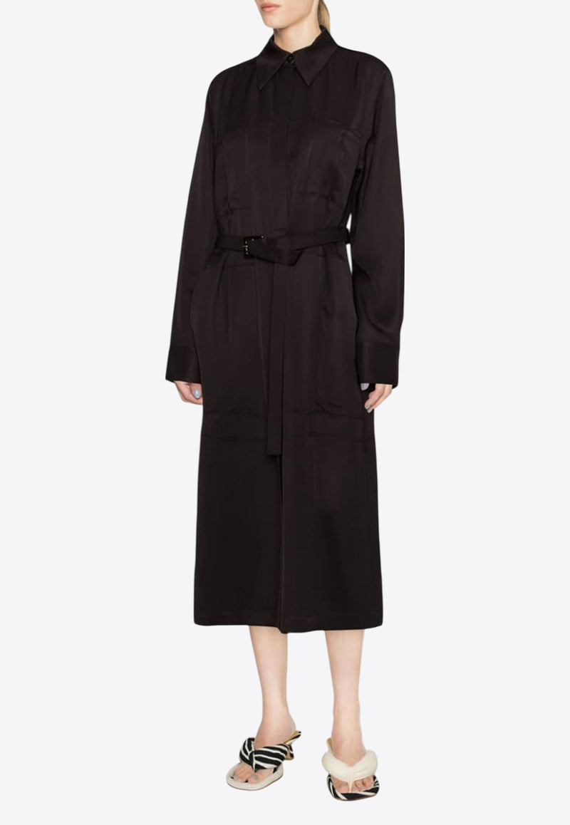 Jil Sander Single-Breasted Belted Coat Brown J02AA0113J65090202_80233