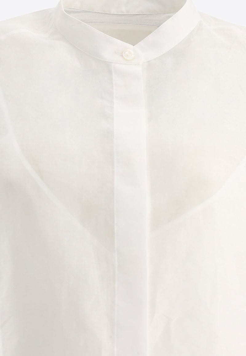 Jil Sander Mandarin Collar Blouse White J02DL0102J45014100_80238