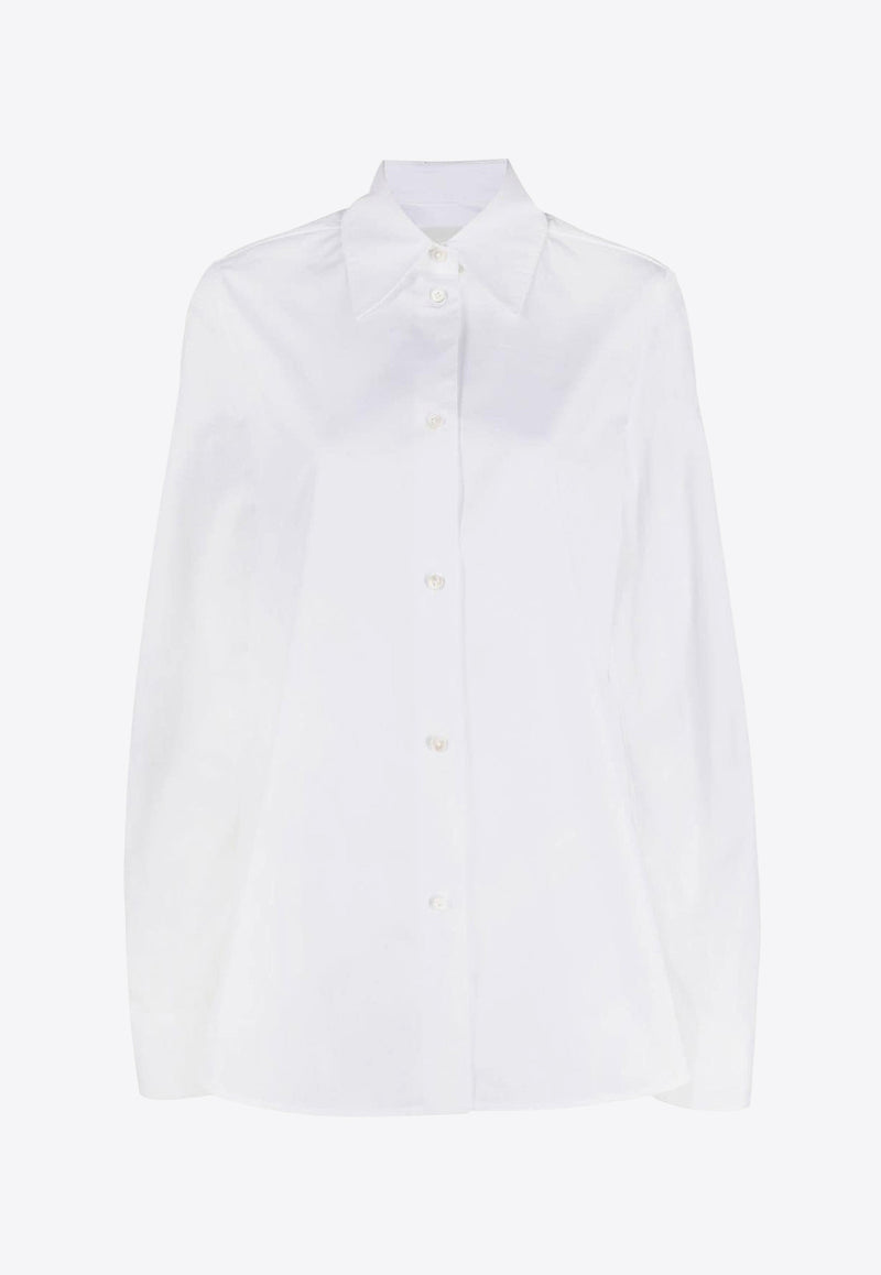 Jil Sander Logo-Embroidered Buttoned Shirt White J04DL0003J45001100_80272
