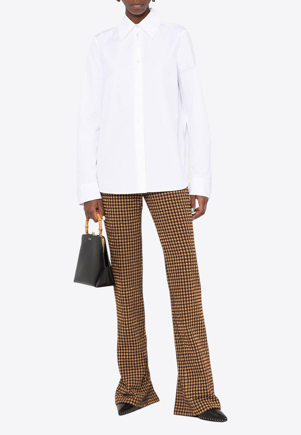 Jil Sander Logo-Embroidered Buttoned Shirt White J04DL0003J45001100_80272