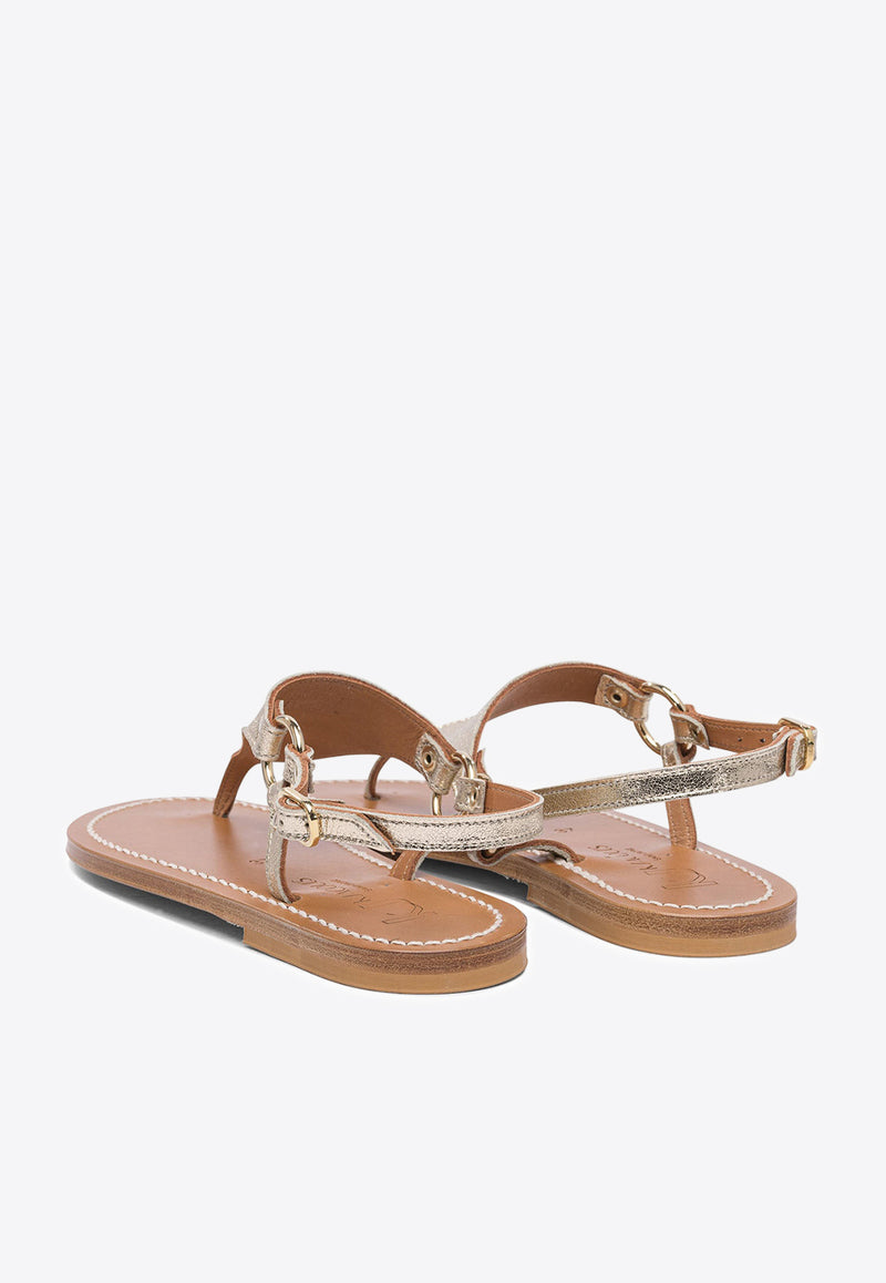 K.jacques Ankle-Strap Leather Sandals 0J31672DIONYSOSMETYL_80386