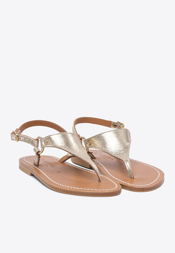 K.jacques Ankle-Strap Leather Sandals 0J31672DIONYSOSMETYL_80386