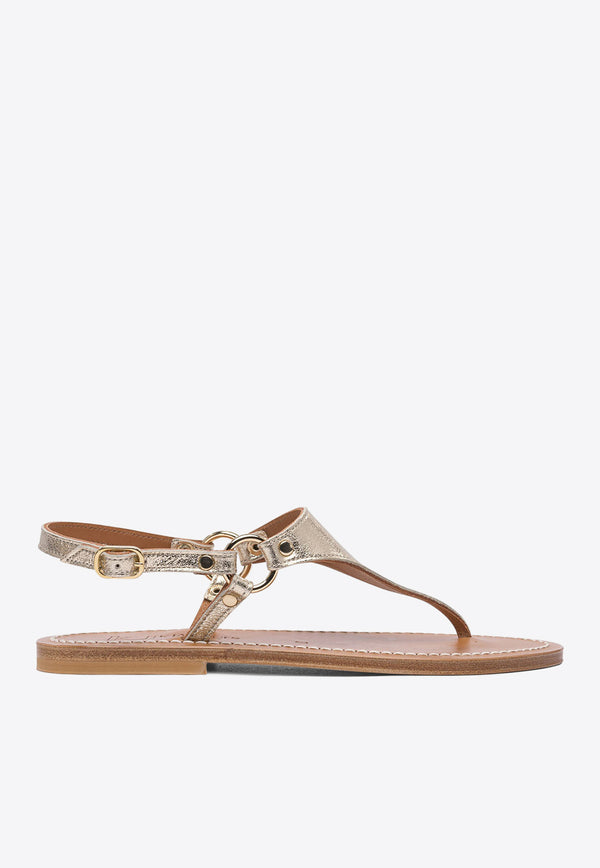 K.jacques Ankle-Strap Leather Sandals 0J31672DIONYSOSMETYL_80386