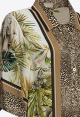 Elie Saab Savannah Print Shirt Brown SH108PS25SI001FOULARD_80445