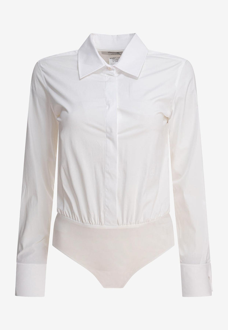 Max Mara Angora Shirt Bodysuit White 2511111453600ANGORA123001_80463