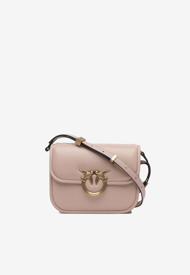 PINKO Love Leather Shoulder Bag Pink 104297A26LO81Q_80471