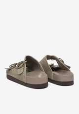 Needles Peace Suede Leather Sandals Beige QV077A-TAUPE_80521