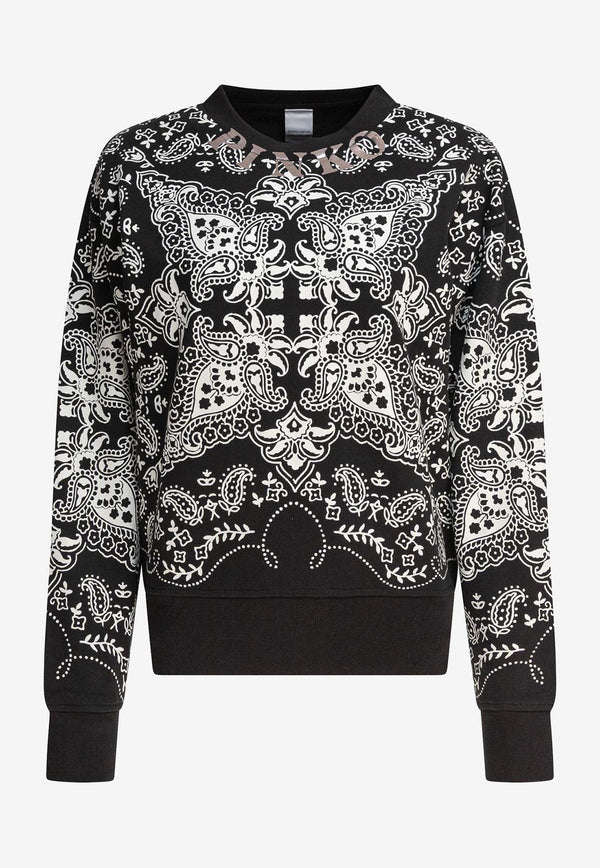 PINKO Bandana Print Sweatshirt Black 104618A2CWZDI_80523