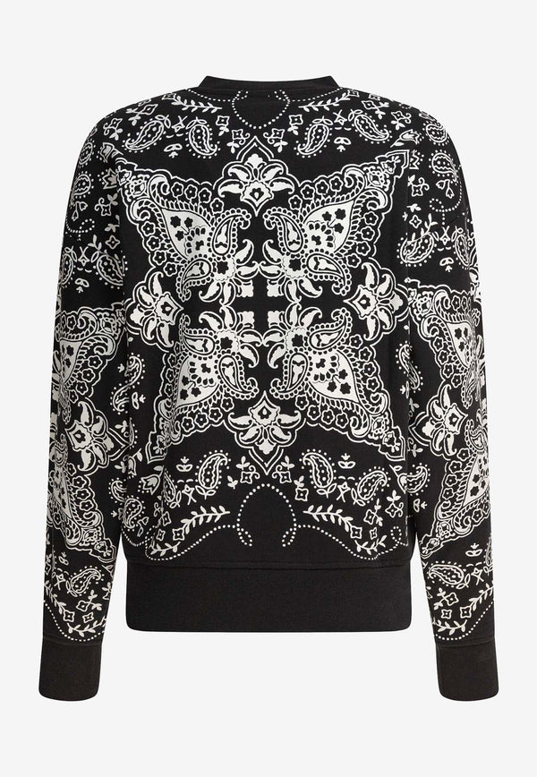 PINKO Bandana Print Sweatshirt Black 104618A2CWZDI_80523
