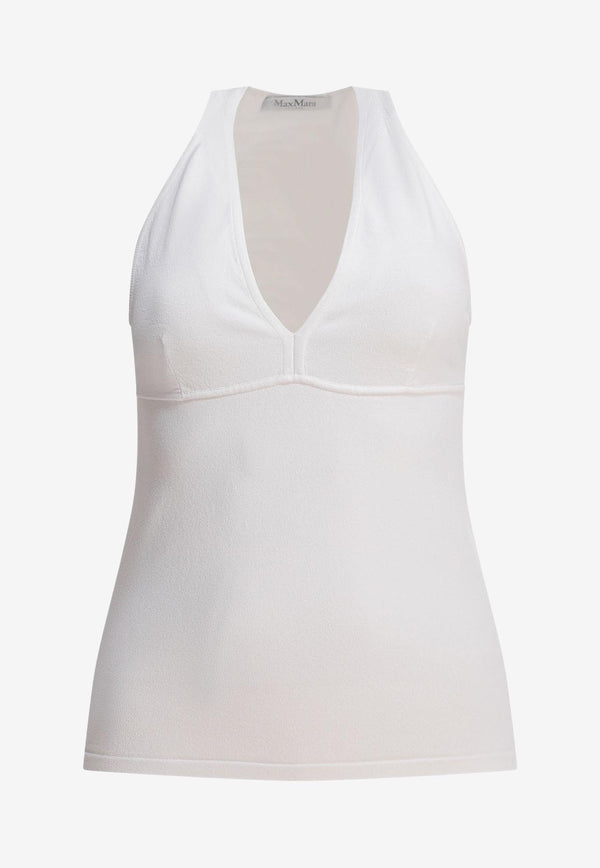 Max Mara Armida V-neck Sleeveless Top White 2511361313600ARMIDA1234001_80541