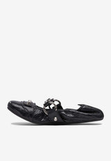 Balenciaga City Nappa Leather Ballet Flats Black 828095WAD4Y1080_80554
