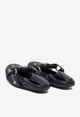 Balenciaga City Nappa Leather Ballet Flats Black 828095WAD4Y1080_80554