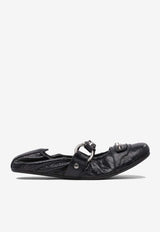Balenciaga City Nappa Leather Ballet Flats Black 828095WAD4Y1080_80554