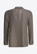 Tagliatore Silk Double-Breasted Blazer Brown 1SMC20K440038T3167_80573