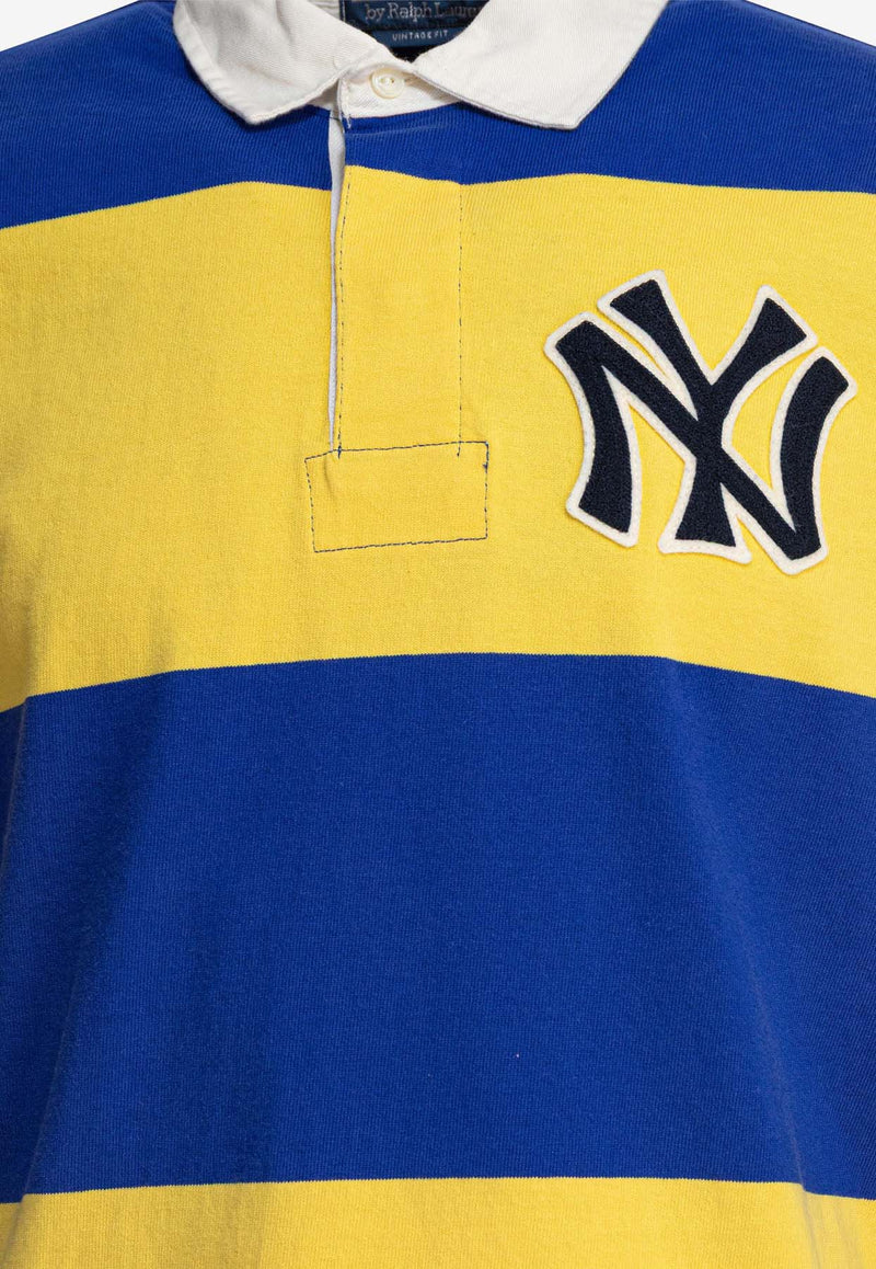 Polo Ralph Lauren Yankees Long-Sleeved Rugby Polo T-shirt Multicolor 710967429001CRUISE ROYAL/SIGNAL YELLOW_80594