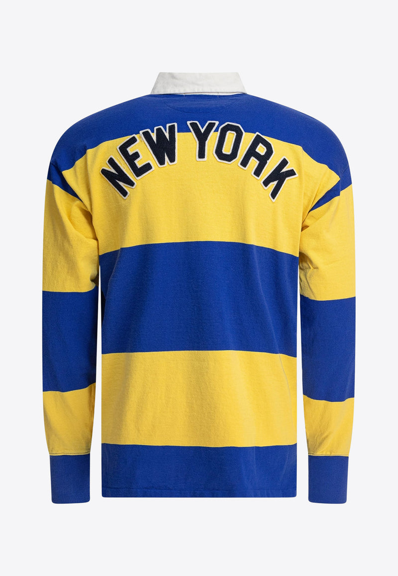 Polo Ralph Lauren Yankees Long-Sleeved Rugby Polo T-shirt Multicolor 710967429001CRUISE ROYAL/SIGNAL YELLOW_80594