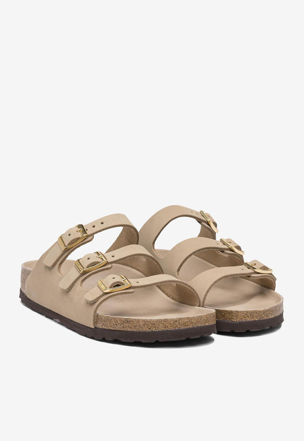 Birkenstock Florida Nubuck Leather Sandals Sand 1029480SANDCASTLE_80624