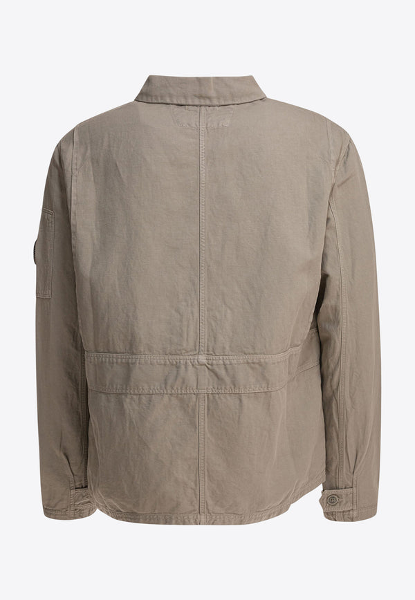 C.P. Company Signature Lens Zip-Up Overshirt  Gray 18CMOS103A006273G327_80719