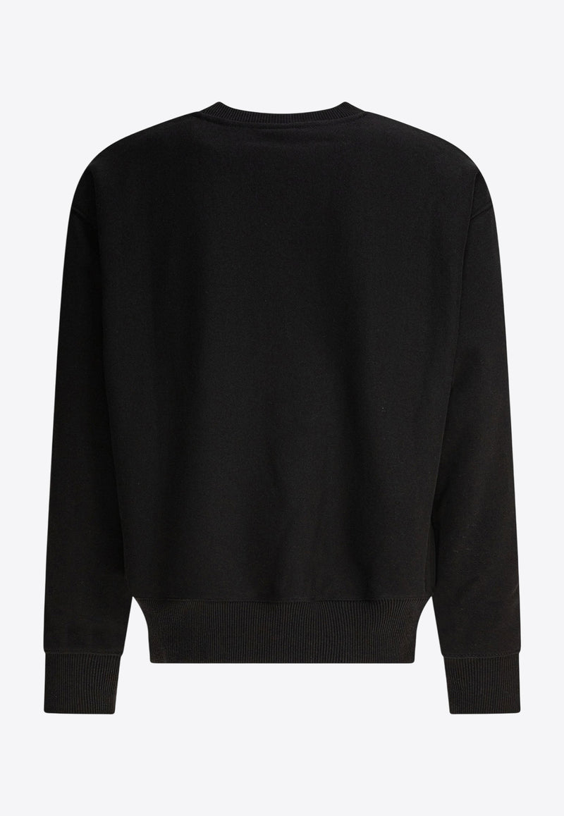 Stüssy Logo Print Crewneck Sweatshirt Black 19150800001 BLACK_80784