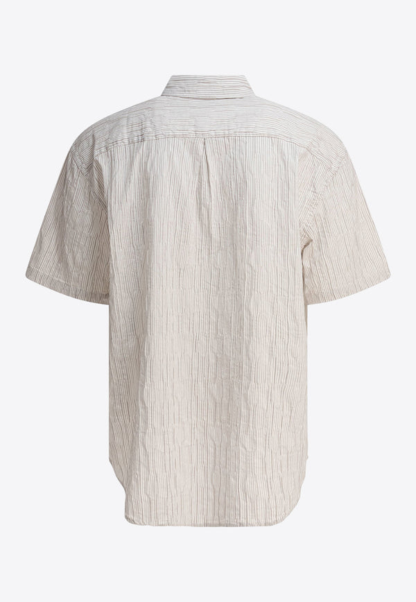 Stüssy Wrinkled Short-Sleeved Shirt Beige 11103501002 NATURAL_80864