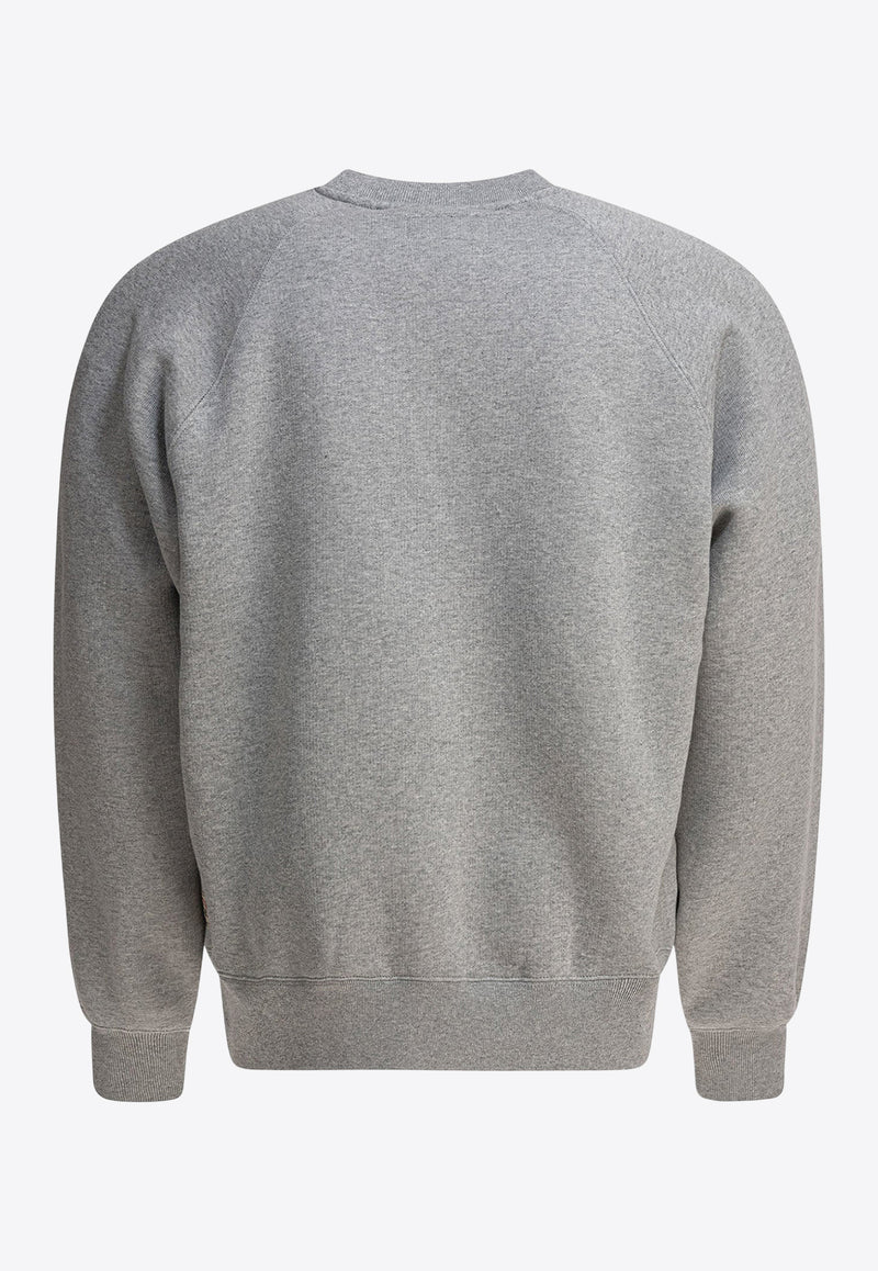Stüssy Basic Crewneck Sweatshirt Gray 1185700009 GREY HEATHER_80882