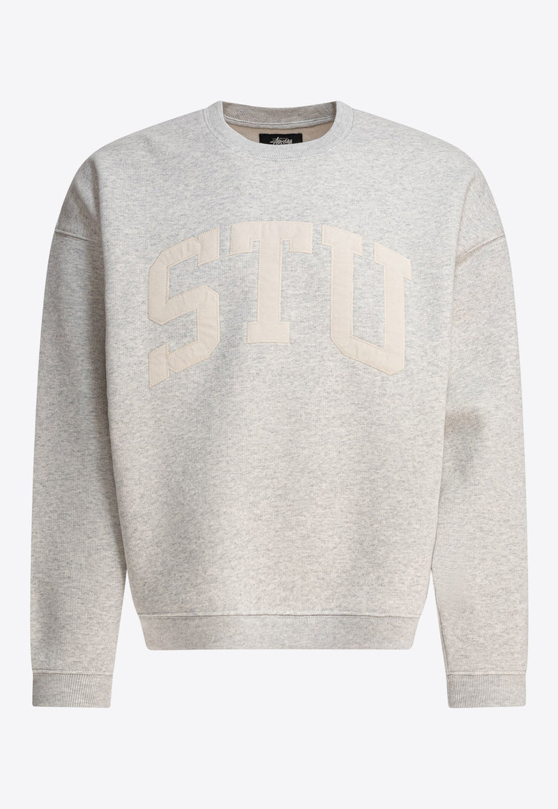 Stüssy STU Hooded Sweatshirt Gray 1185770062 ASH HEATHER_80907