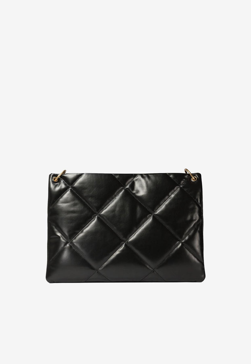 Tory Burch Large Kira Diamond Quilt Shoulder Bag Black 155235001_80920