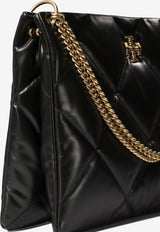 Tory Burch Large Kira Diamond Quilt Shoulder Bag Black 155235001_80920