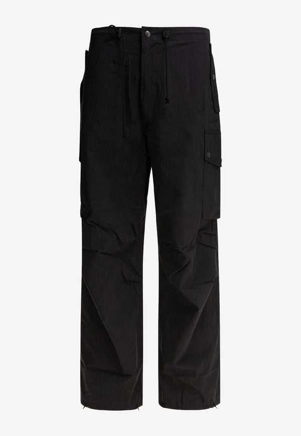 Needles Straight-Leg Cargo Pants Black QV141B-BLACK_80954