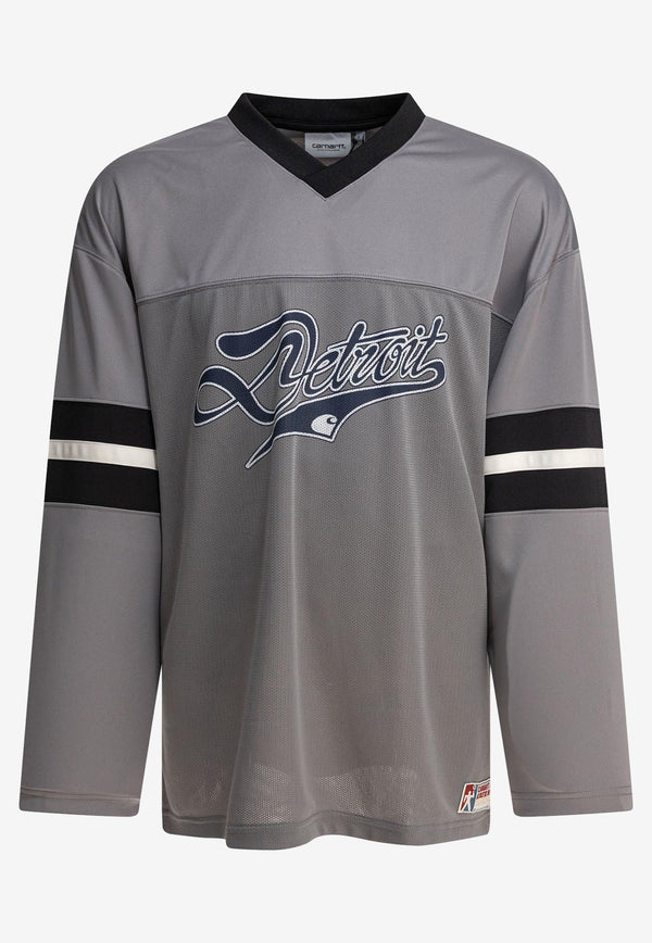 Carhartt Wip Detroit Mesh Long-Sleeved T-shirt Gray I03462032K.XX_80990