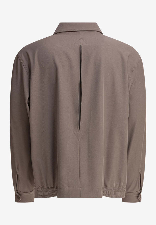 Needles Sport Zipped Overshirt  Beige QV197A-TAUPE_80995