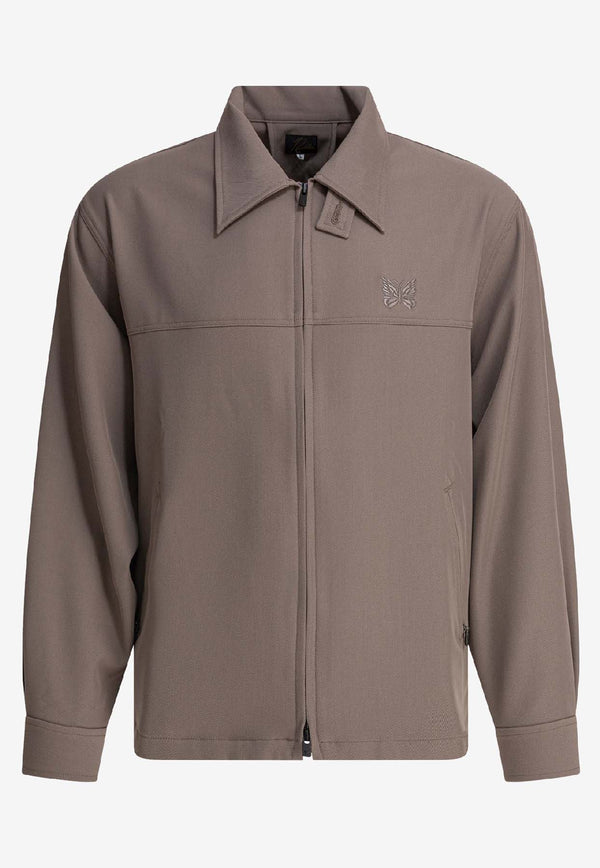 Needles Sport Zipped Overshirt  Beige QV197A-TAUPE_80995