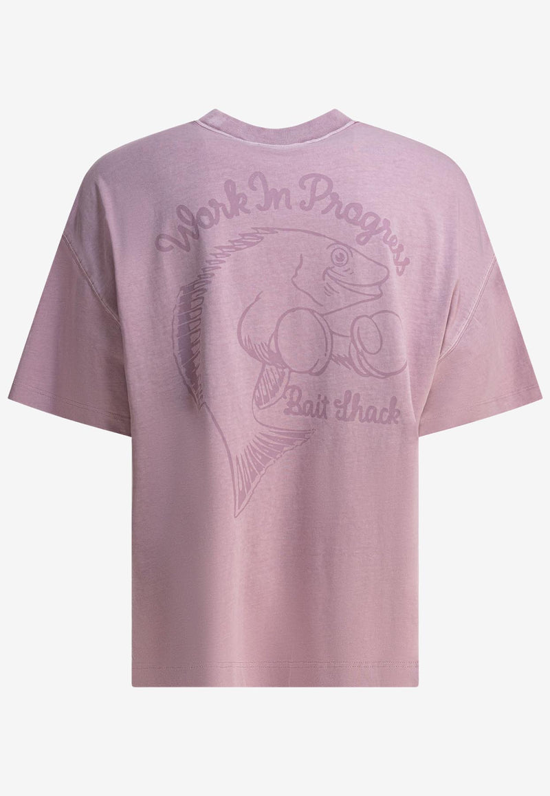 Carhartt Wip Bait Shack Printed T-shirt  Pink I0346602P8.GD_80999