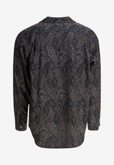 Needles One-Up Buttoned Shirt Blue QV245A-PAISLEY_81008