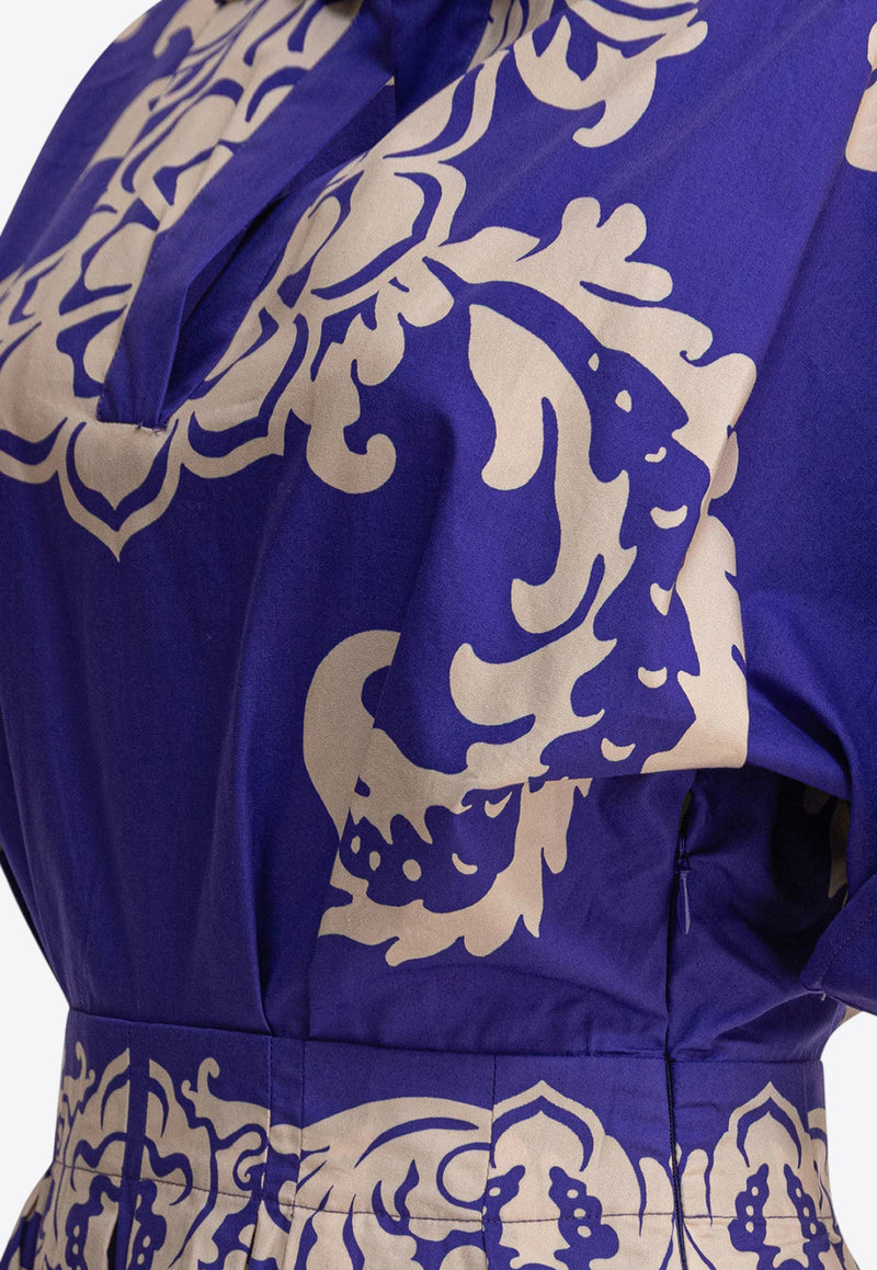 Etro Printed Midi Shirt Dress Blue WRHA038599SP5E3X0883_81078