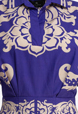Etro Printed Midi Shirt Dress Blue WRHA038599SP5E3X0883_81078