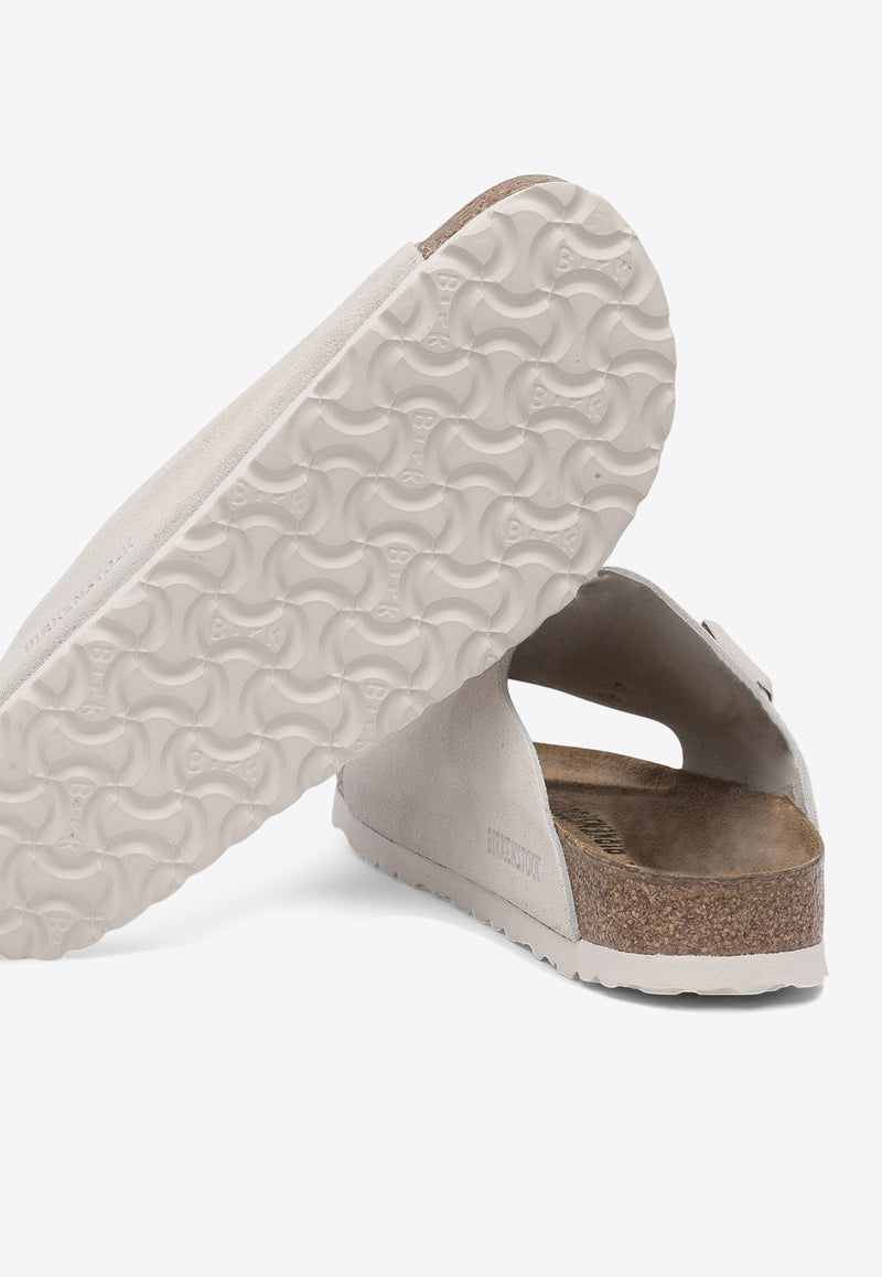 Birkenstock Zurich Suede Leather Slides Cream 1025008ANTIQUE WHITE_81117