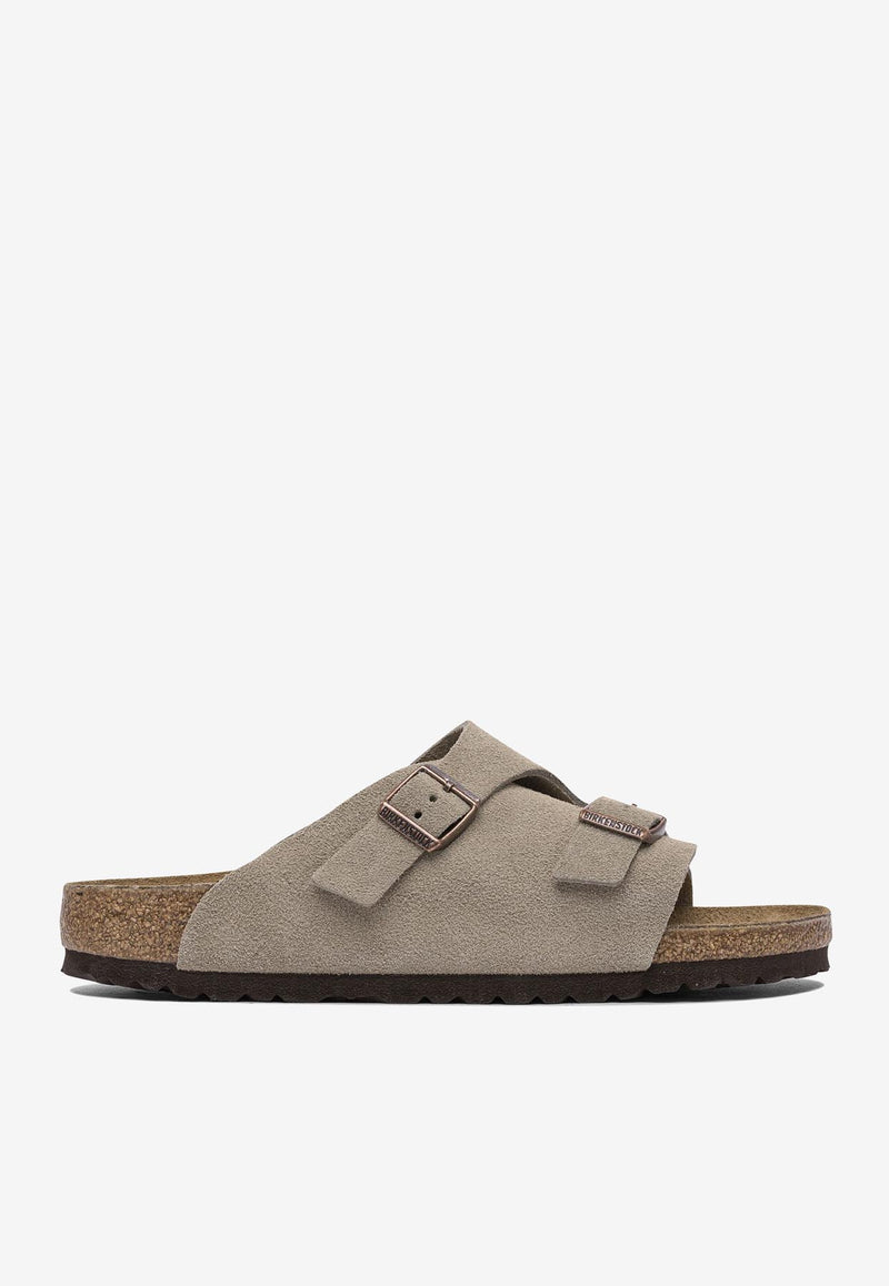 Birkenstock Zürich Suede Flat Sandals Taupe 050463TAUPE_81123