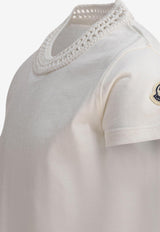 Moncler Kids Boys Logo Patch Crewneck T-shirt Beige 8C00041-83907034_81134